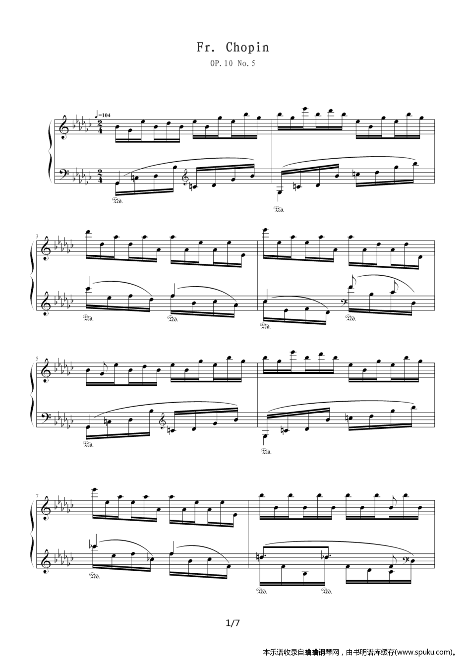 FrChopin1-钢琴谱-曲谱