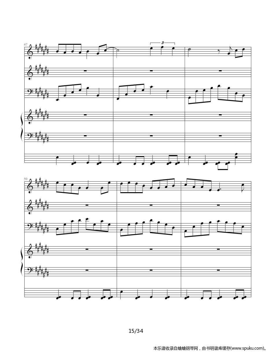 JJ林俊杰歌曲串烧15-钢琴谱-曲谱