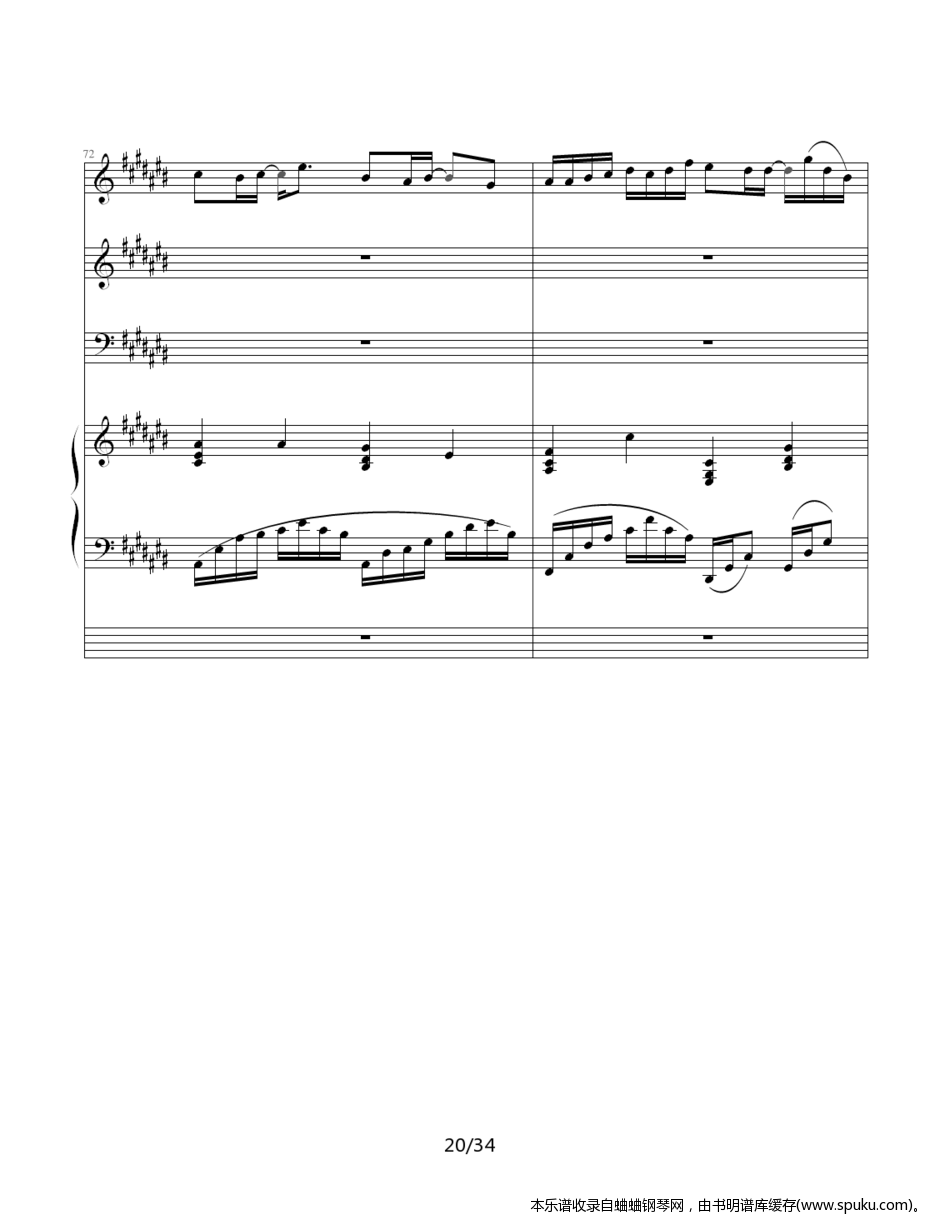 JJ林俊杰歌曲串烧20-钢琴谱-曲谱