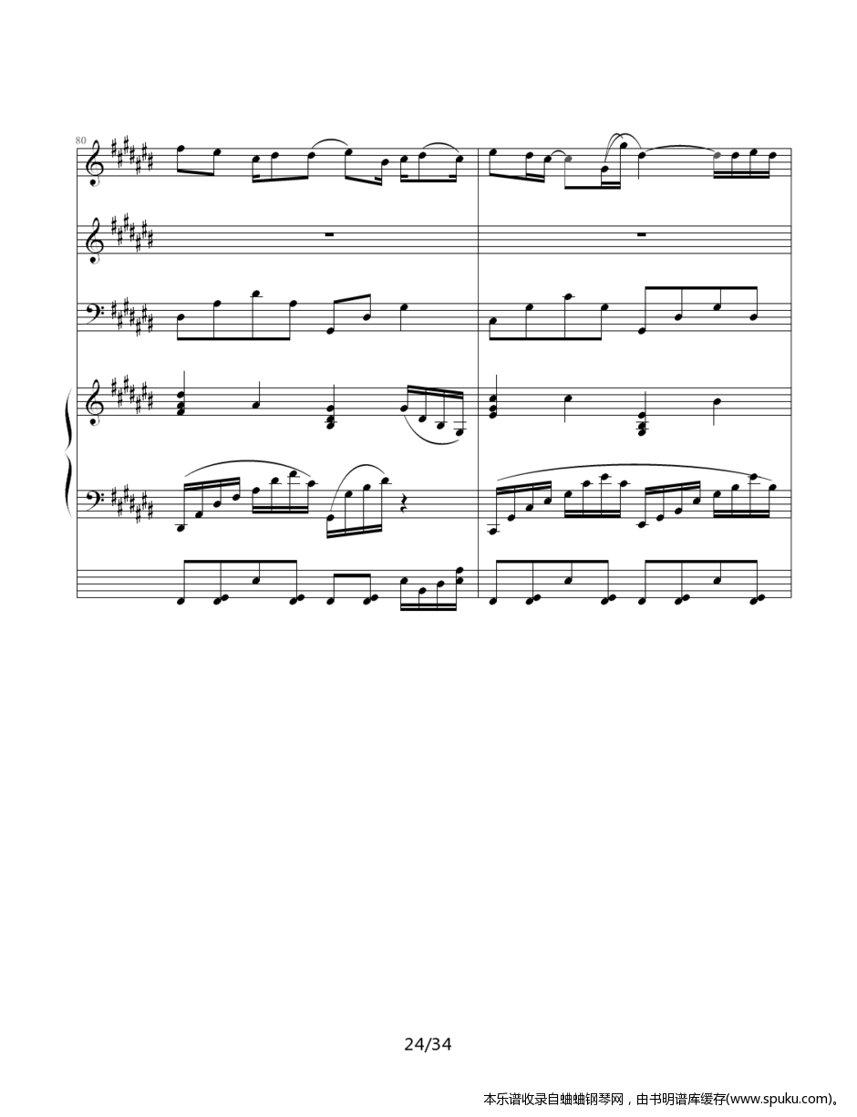 JJ林俊杰歌曲串烧24-钢琴谱-曲谱