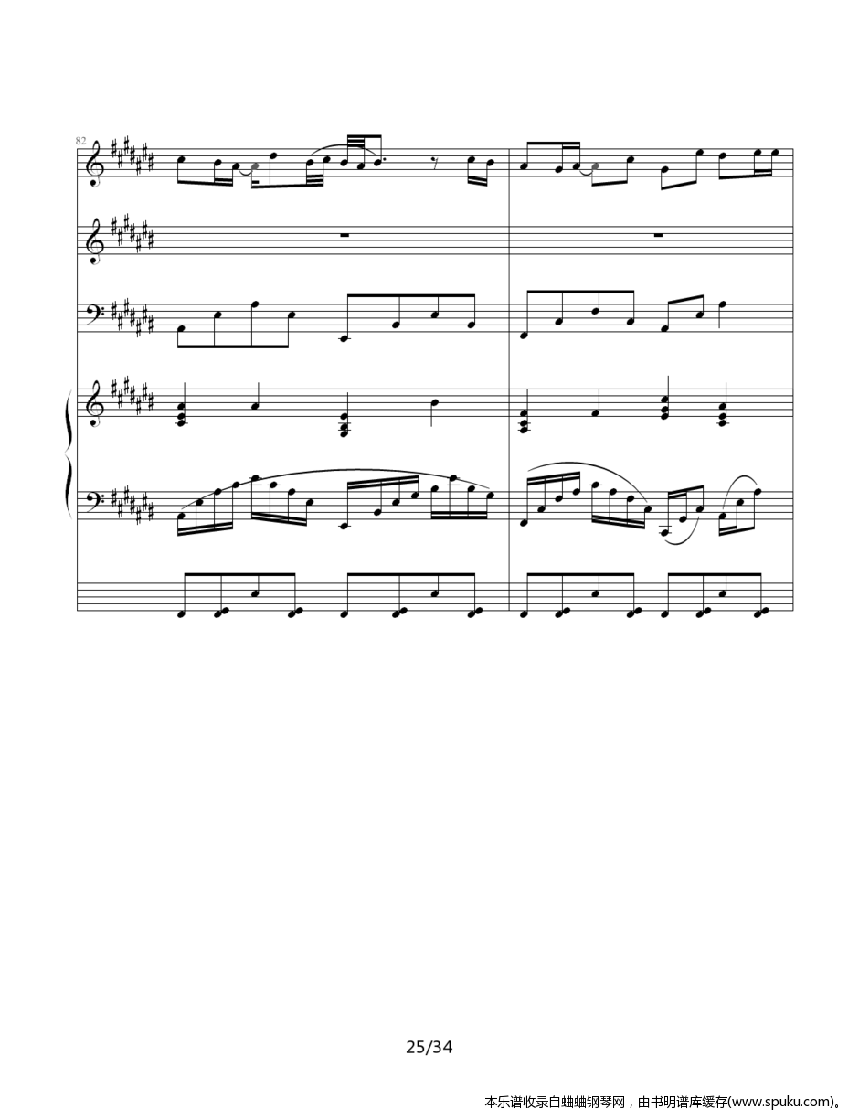 JJ林俊杰歌曲串烧25-钢琴谱-曲谱