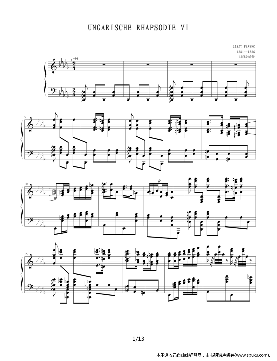 UNGARISCHERHAPSODIEVI1-钢琴谱-曲谱
