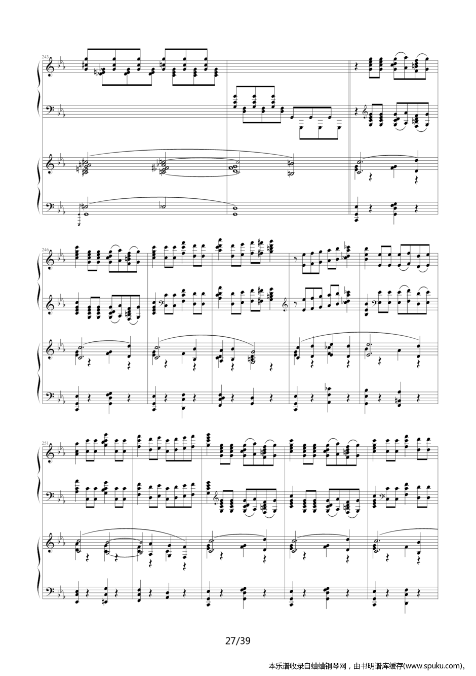 c小调第二钢琴协奏曲27-钢琴谱-曲谱