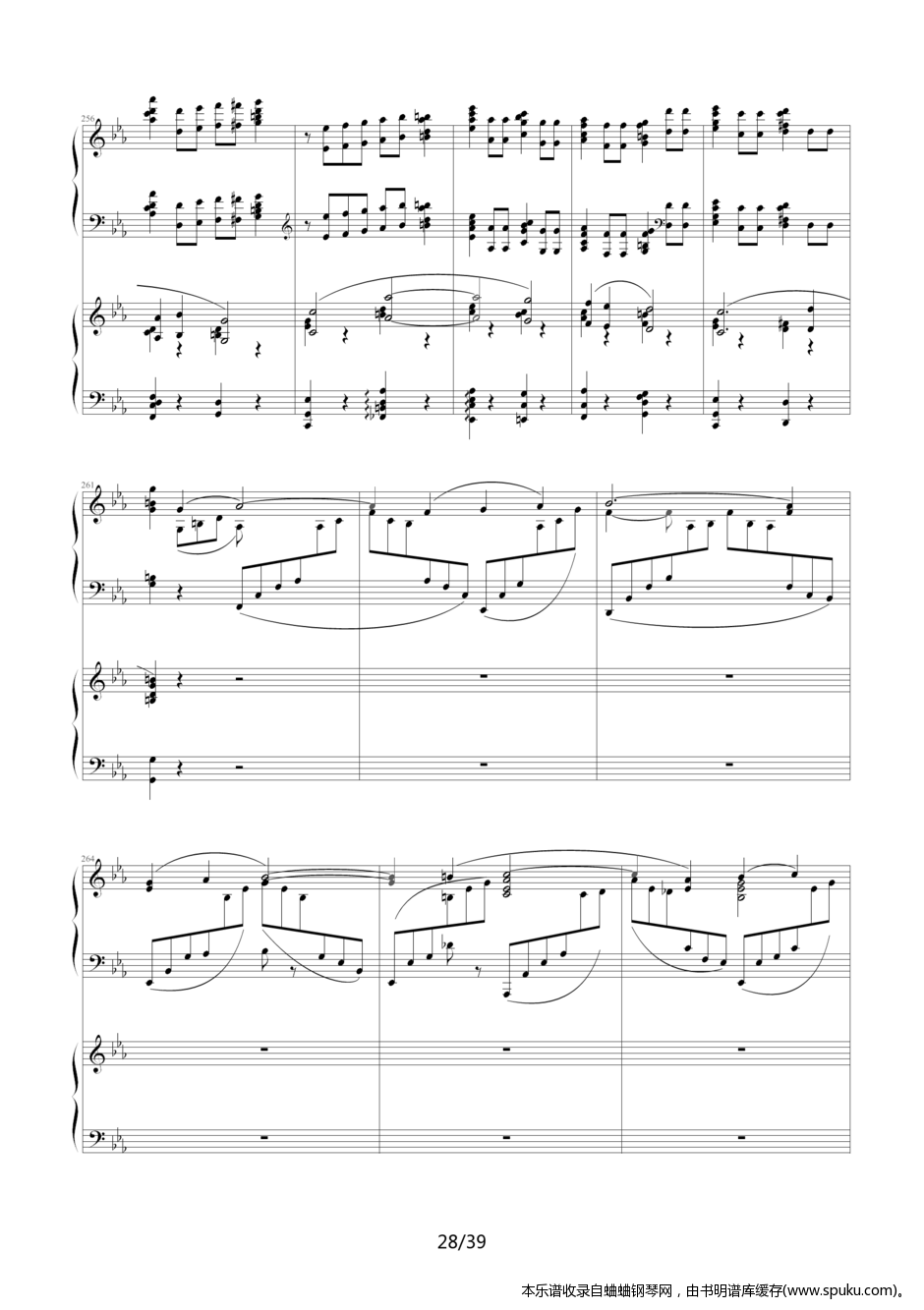 c小调第二钢琴协奏曲28-钢琴谱-曲谱