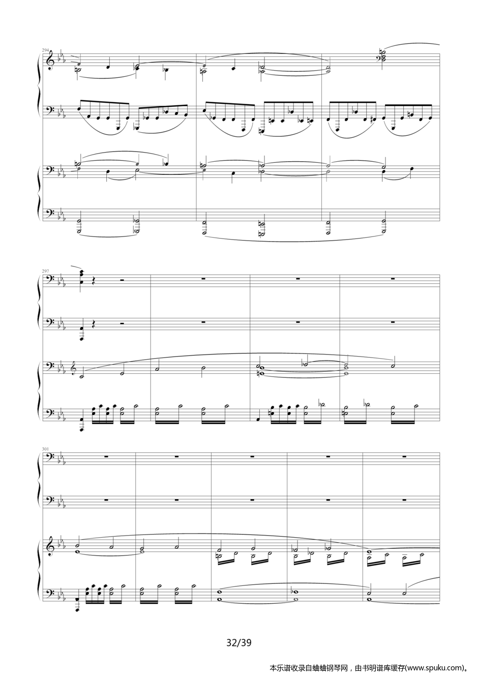 c小调第二钢琴协奏曲32-钢琴谱-曲谱