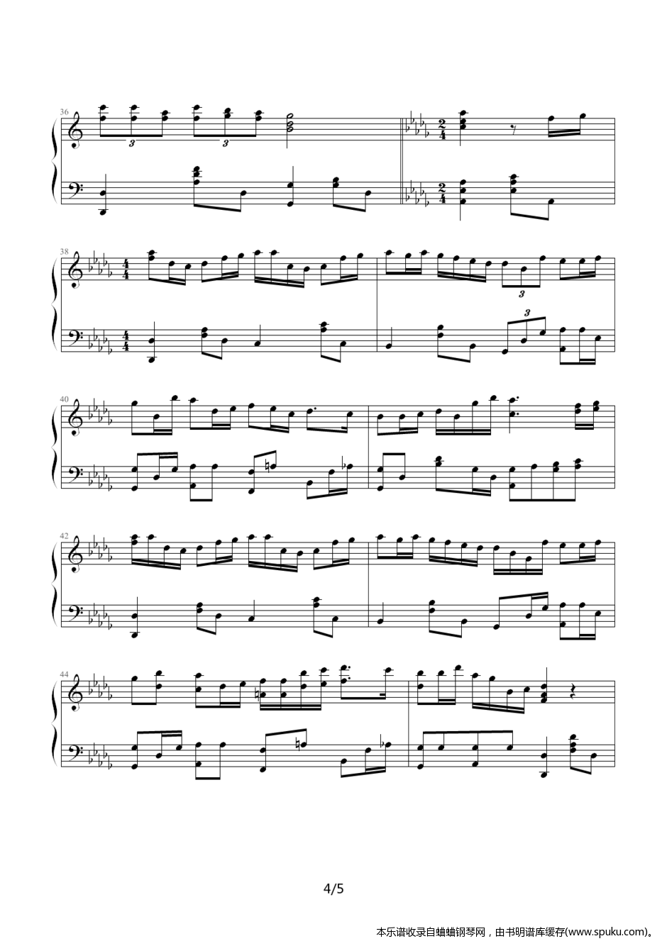 争气4-钢琴谱-曲谱