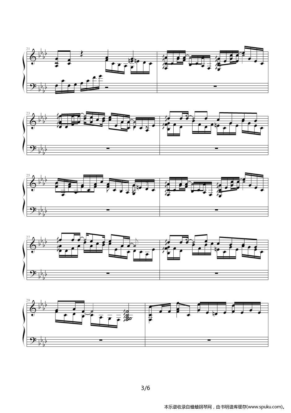 夜曲3-钢琴谱-曲谱