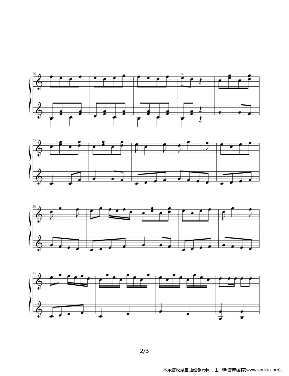 快板2-钢琴谱-曲谱
