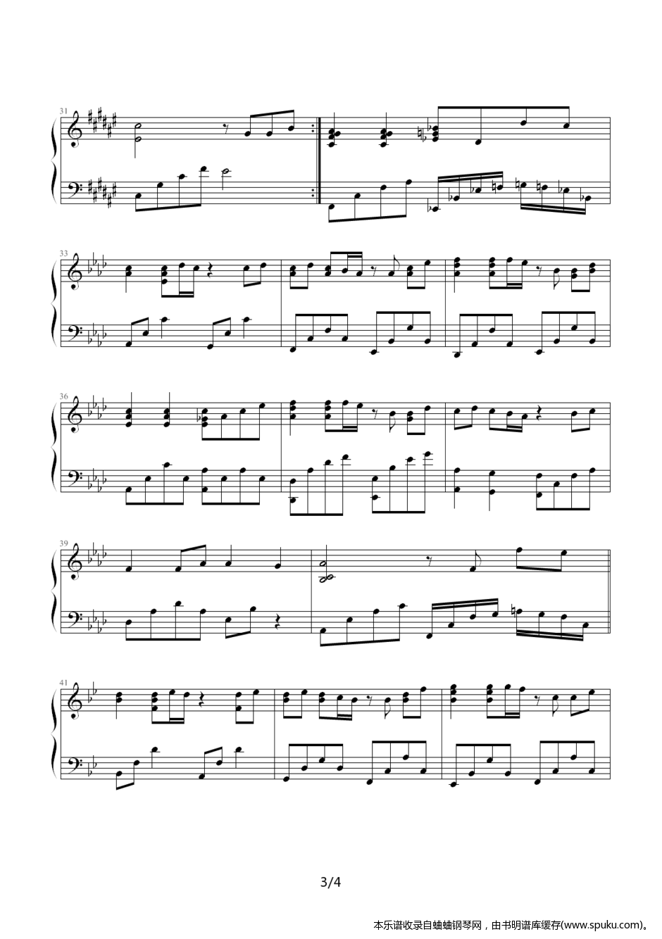 童话3-钢琴谱-曲谱