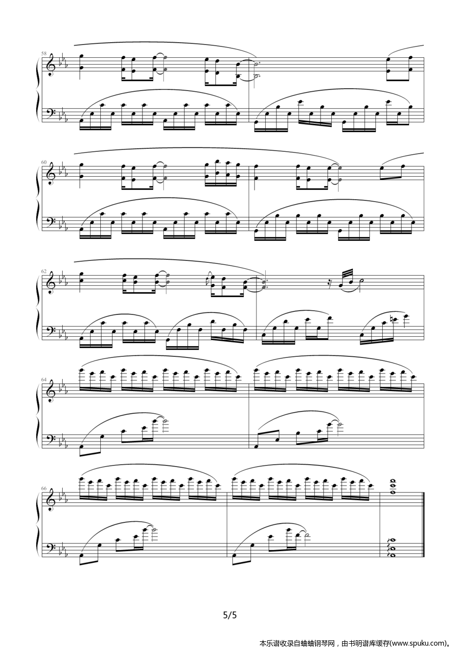 遥かな年月5-钢琴谱-曲谱