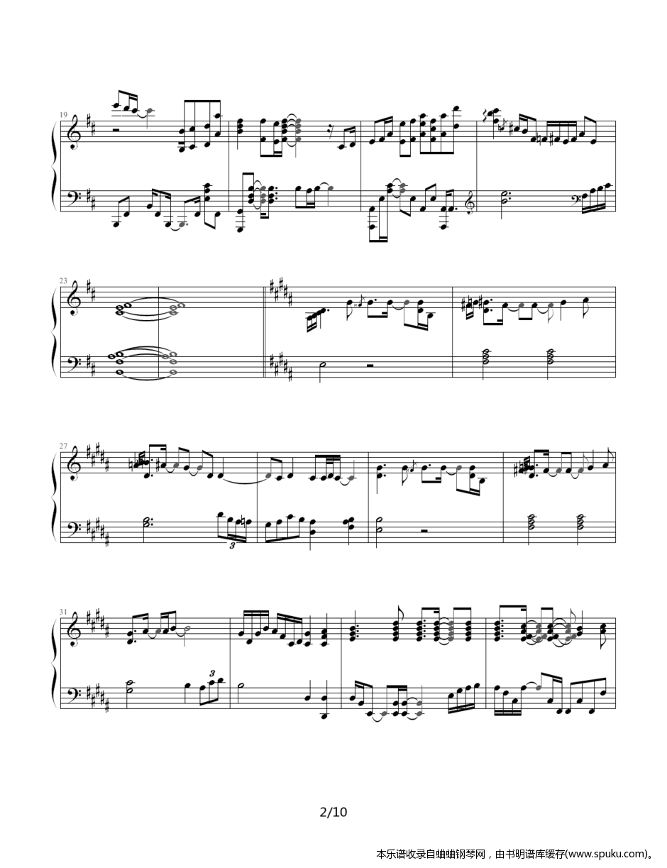 鸟の诗2-钢琴谱-曲谱