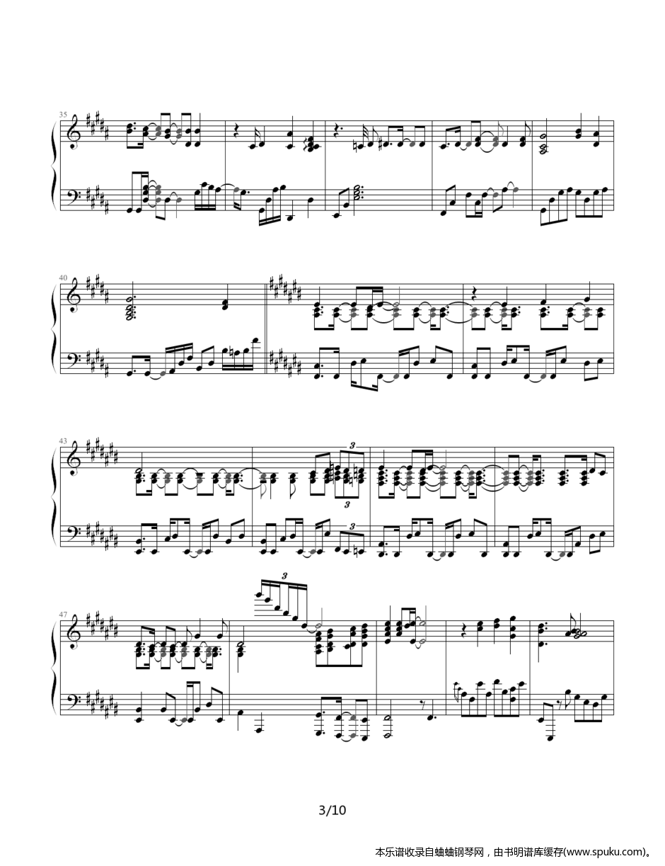 鸟の诗3-钢琴谱-曲谱