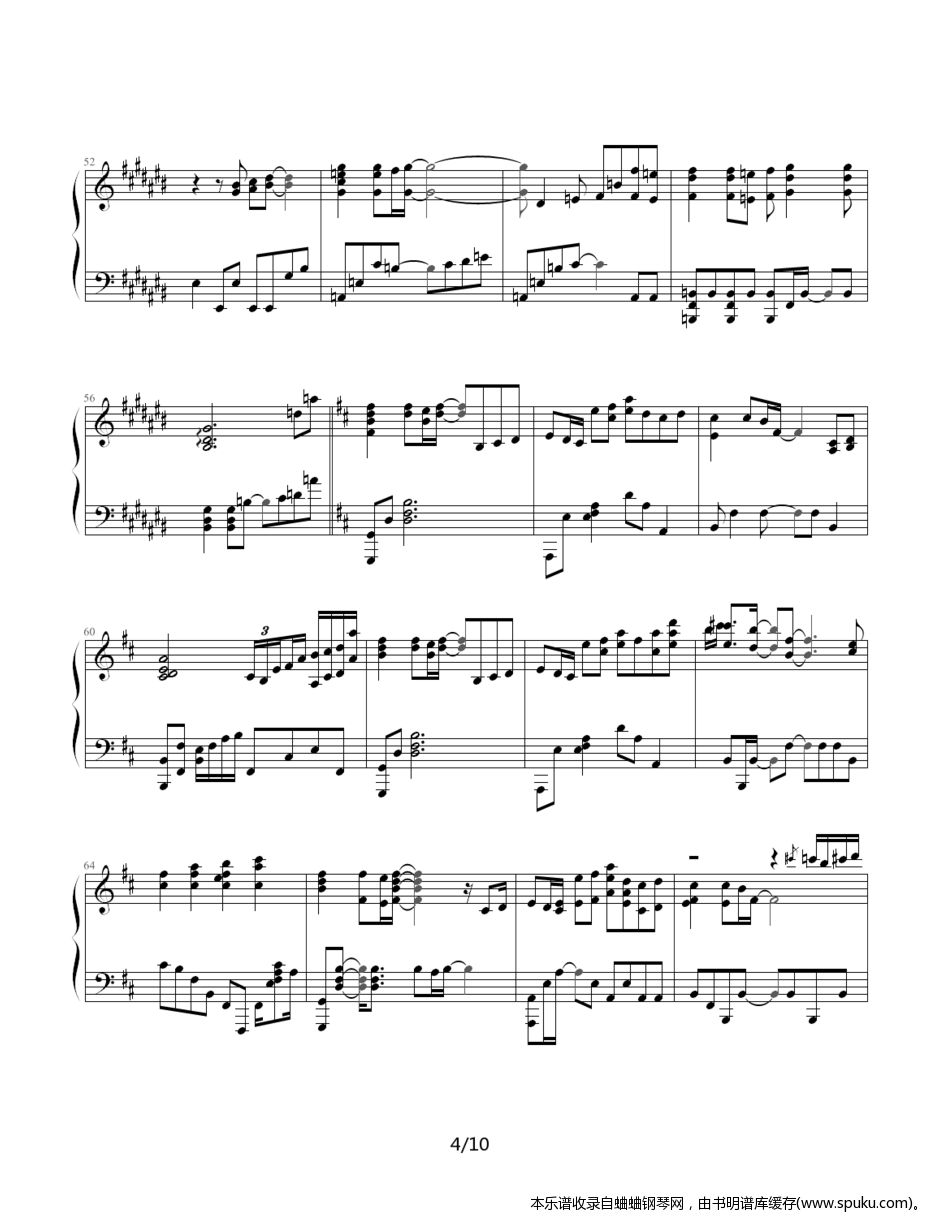 鸟の诗4-钢琴谱-曲谱