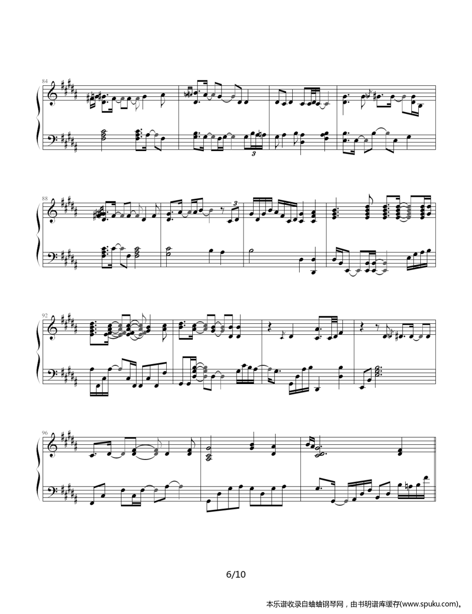 鸟の诗6-钢琴谱-曲谱