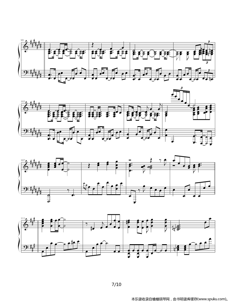 鸟の诗7-钢琴谱-曲谱