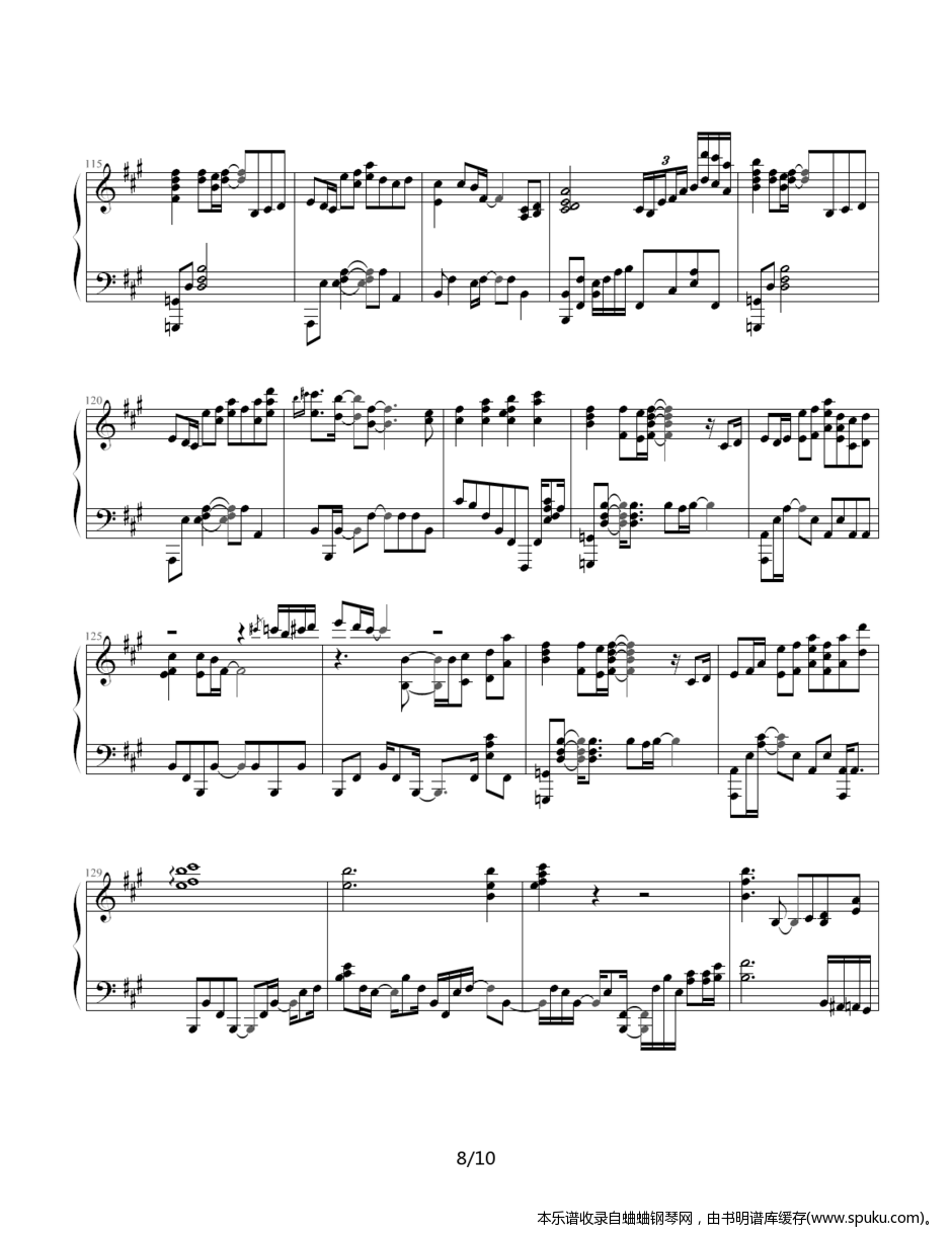 鸟の诗8-钢琴谱-曲谱