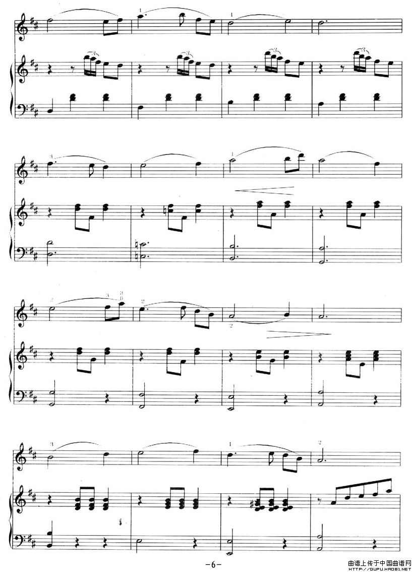 茉莉花6-钢琴谱-曲谱