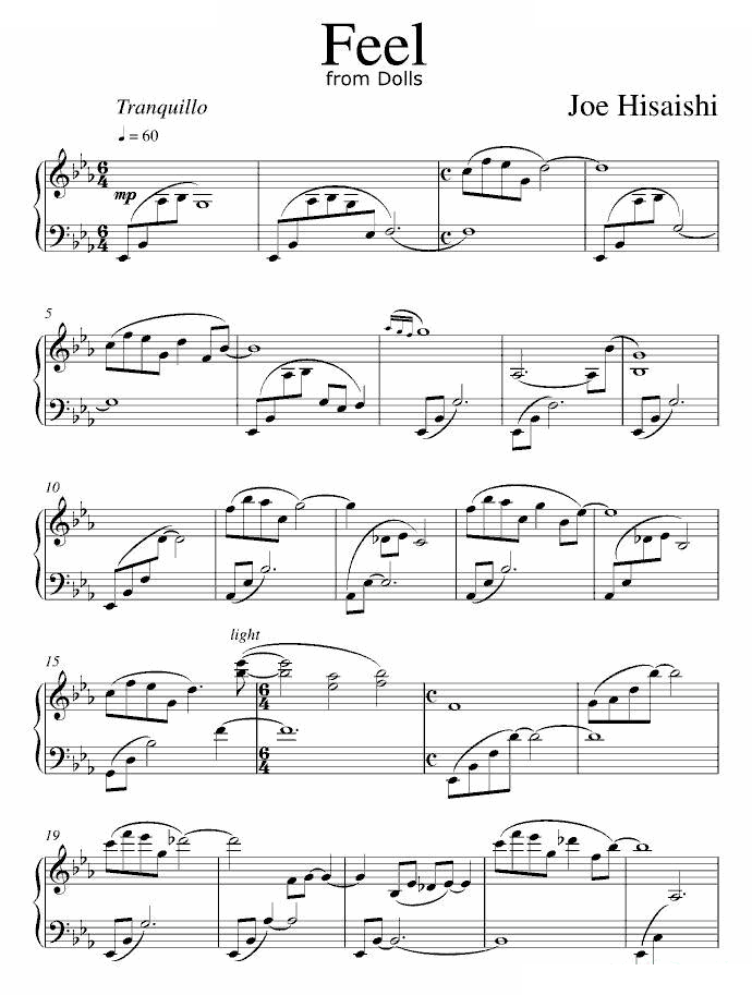 Feel1-钢琴谱-曲谱