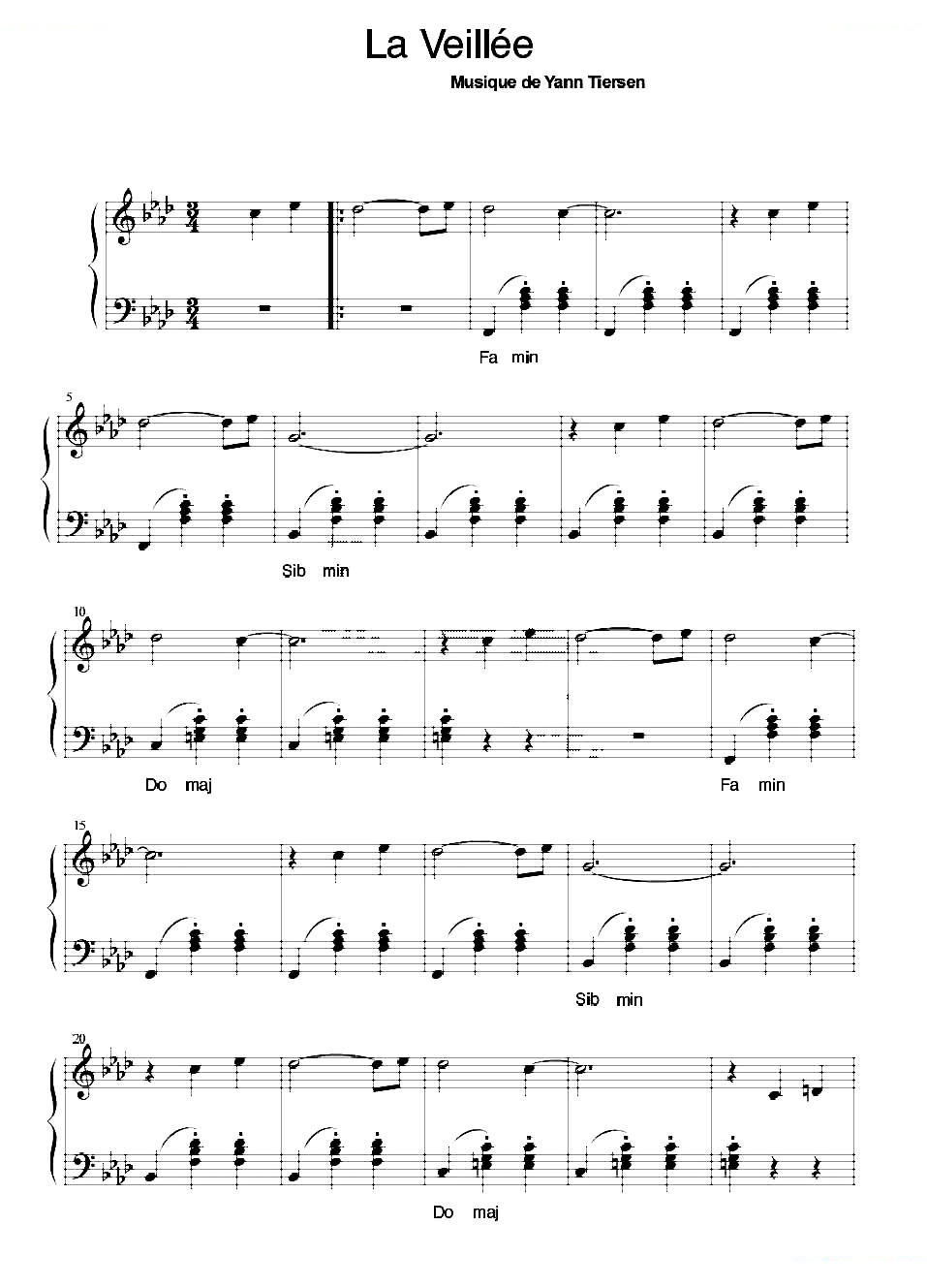 LA Veillee1-钢琴谱-曲谱