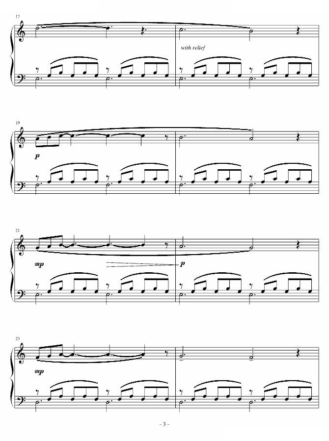 小冥想曲3-钢琴谱-曲谱