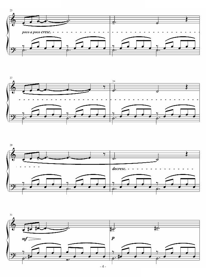 小冥想曲4-钢琴谱-曲谱