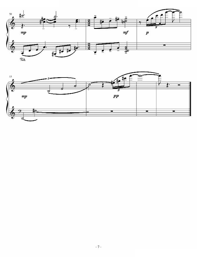 小冥想曲7-钢琴谱-曲谱