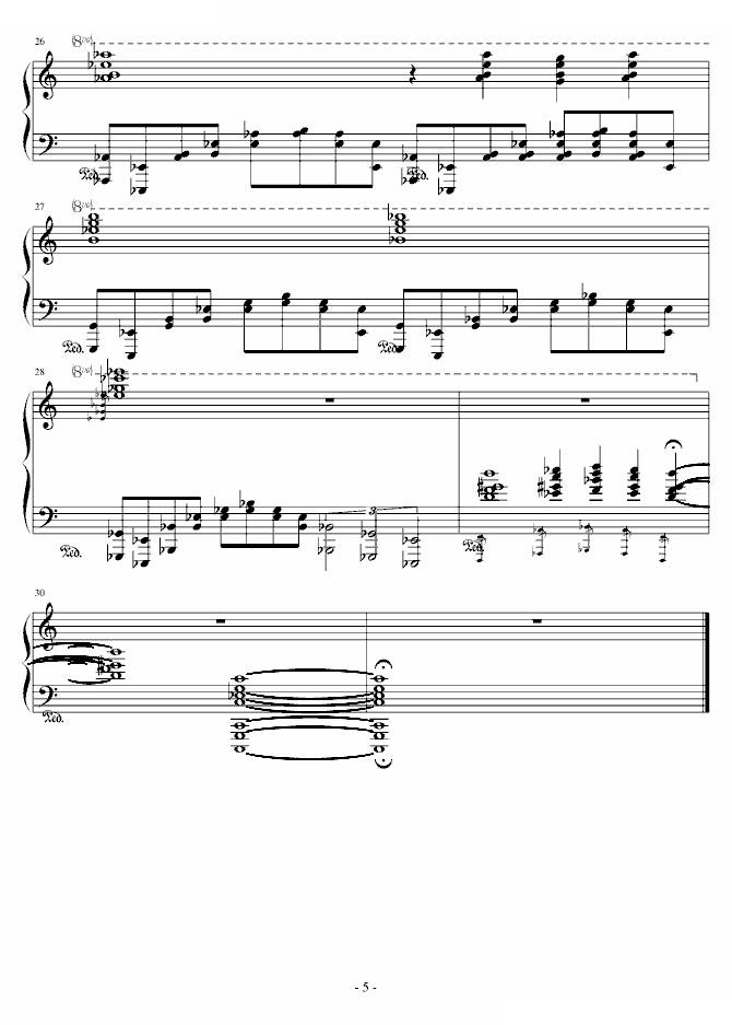 梦魇5-钢琴谱-曲谱