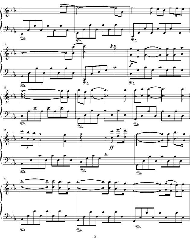 罗密欧与朱丽叶2-钢琴谱-曲谱