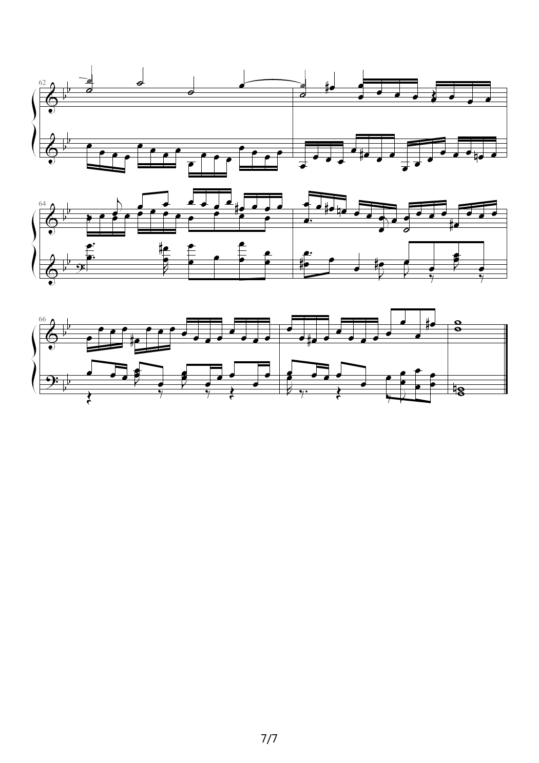 BWV578 Little Fugue钢琴谱|BWV578 Little Fugue最新钢琴谱|BWV578 Little Fugue钢琴谱下载