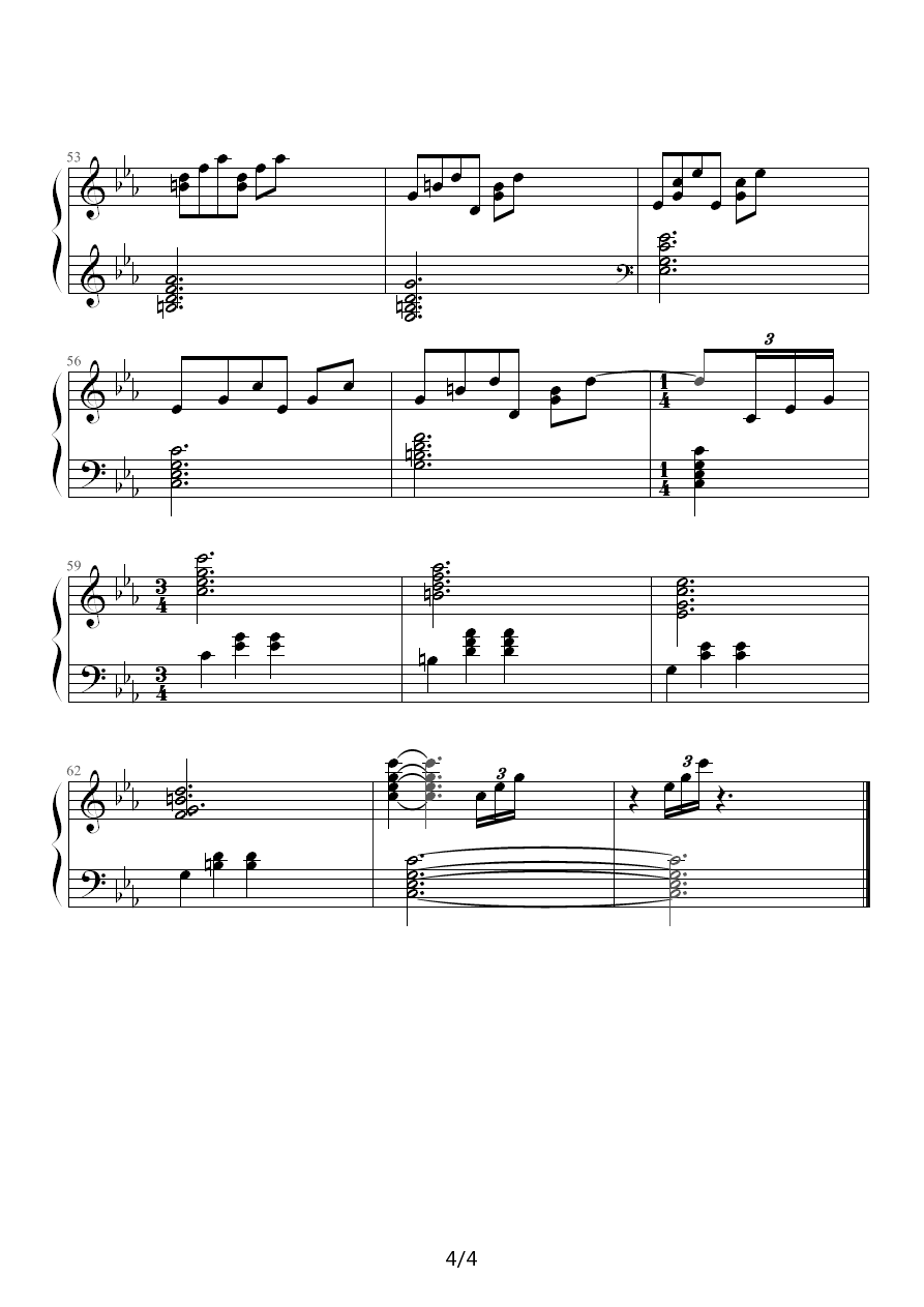 TA1钢琴谱|TA1最新钢琴谱|TA1钢琴谱下载