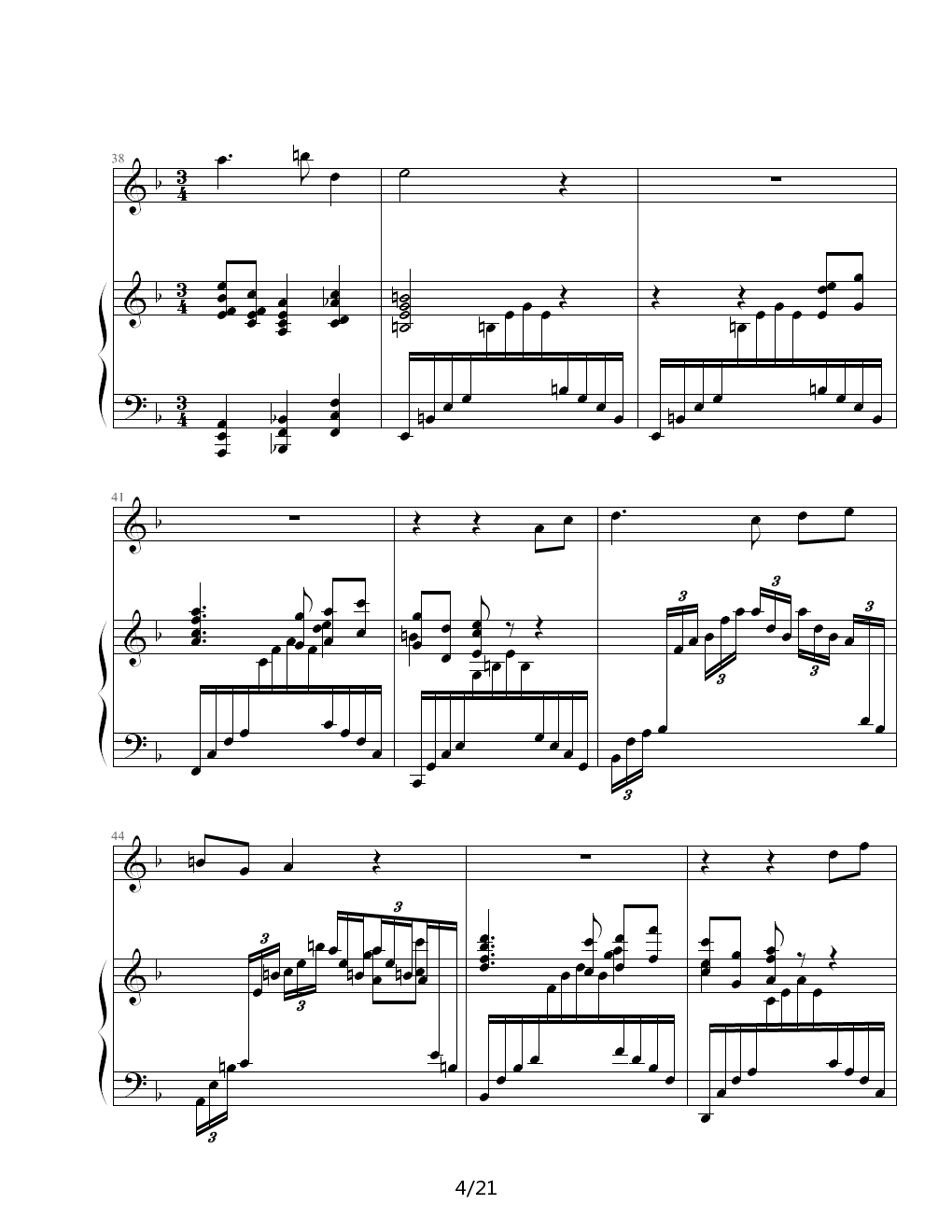 Sonata For Flute and Piano钢琴谱|Sonata For Flute and Piano最新钢琴谱|Sonata For Flute and Piano钢琴谱下载