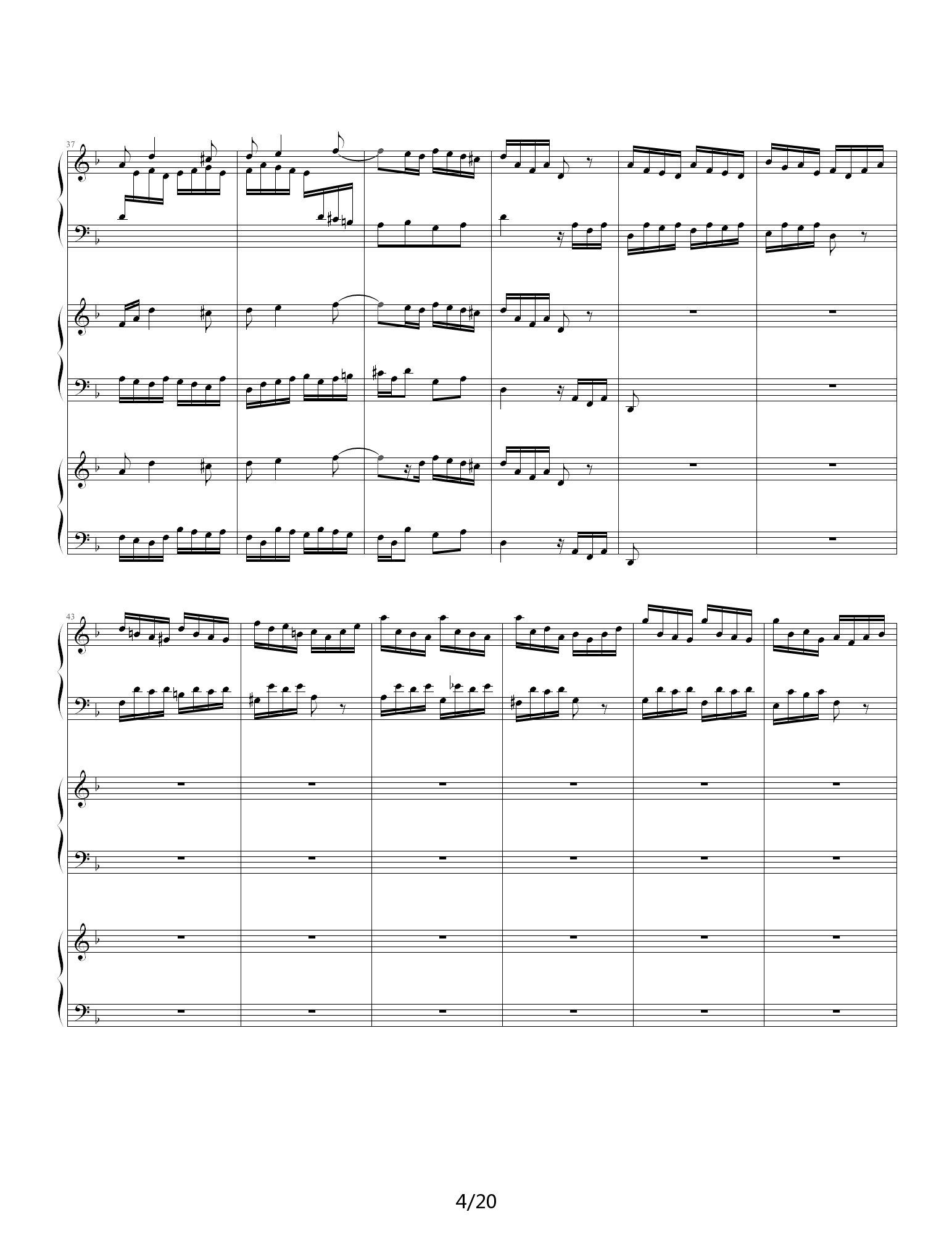 Bwv 1063钢琴谱|Bwv 1063最新钢琴谱|Bwv 1063钢琴谱下载